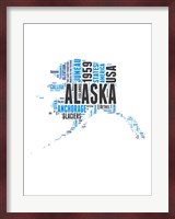 Alaska Word Cloud Map Fine Art Print