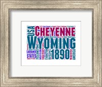 Wyoming Word Cloud Map Fine Art Print