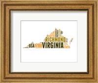 Virginia Word Cloud Map Fine Art Print