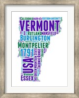 Vermont Word Cloud Map Fine Art Print