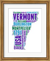Vermont Word Cloud Map Fine Art Print
