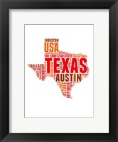 Texas Word Cloud Map Fine Art Print