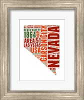 Nevada Word Cloud Map Fine Art Print