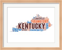 Kentucky Word Cloud Map Fine Art Print