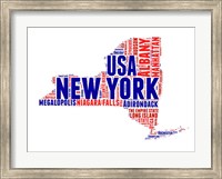 New York Word Cloud Map Fine Art Print