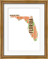 Florida Word Cloud Map Fine Art Print