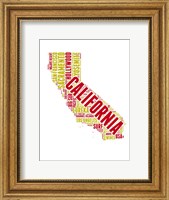 California Word Cloud Map Fine Art Print