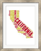 California Word Cloud Map Fine Art Print