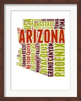 Arizona Word Cloud Map Fine Art Print