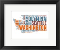 Washington Word Cloud Map Fine Art Print