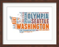 Washington Word Cloud Map Fine Art Print