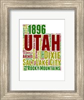 Utah Word Cloud Map Fine Art Print