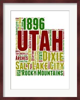 Utah Word Cloud Map Fine Art Print