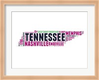 Tennessee Word Cloud Map Fine Art Print