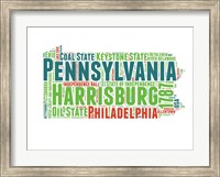 Pennsylvania Word Cloud Map Fine Art Print