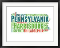 Pennsylvania Word Cloud Map Fine Art Print