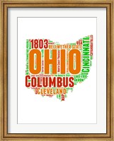 Ohio Word Cloud Map Fine Art Print