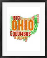 Ohio Word Cloud Map Fine Art Print