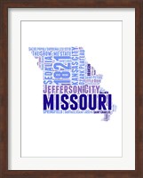 Missouri Word Cloud Map Fine Art Print