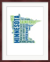 Minnesota Word Cloud Map Fine Art Print