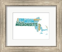 Massachusetts Word Cloud Map Fine Art Print