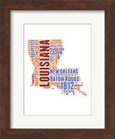Louisiana Word Cloud Map Fine Art Print