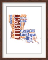 Louisiana Word Cloud Map Fine Art Print