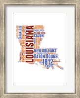 Louisiana Word Cloud Map Fine Art Print