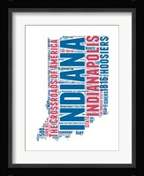 Indiana Word Cloud Map Fine Art Print