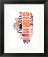 Illinois Word Cloud Map Fine Art Print