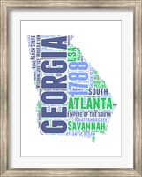 Georgia Word Cloud Map Fine Art Print