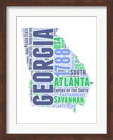 Georgia Word Cloud Map Fine Art Print