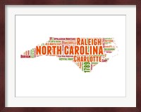 North Carolina Word Cloud Map Fine Art Print