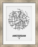 Amsterdam Street Map White Fine Art Print