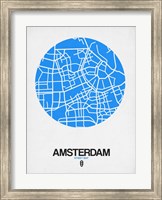 Amsterdam Street Map Blue Fine Art Print