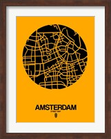 Amsterdam Street Map Yellow Fine Art Print