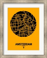 Amsterdam Street Map Yellow Fine Art Print
