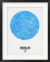 Berlin Street Map Blue Fine Art Print