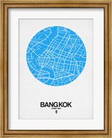 Bangkok Street Map Blue Fine Art Print