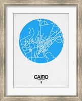 Cairo Street Map Blue Fine Art Print