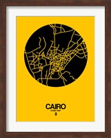 Cairo Street Map Yellow Fine Art Print