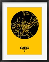 Cairo Street Map Yellow Fine Art Print