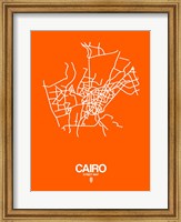 Cairo Street Map Orange Fine Art Print