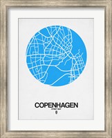 Copenhagen Street Map Blue Fine Art Print