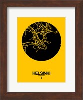 Helsinki Street Map Yellow Fine Art Print