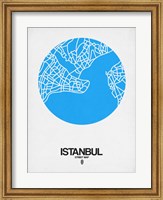 Istanbul Street Map Blue Fine Art Print