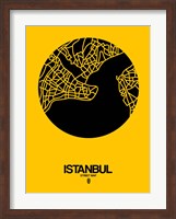 Istanbul Street Map Yellow Fine Art Print