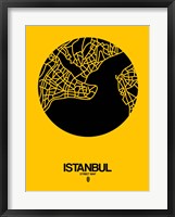 Istanbul Street Map Yellow Fine Art Print