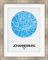 Johannesburg Street Map Blue Fine Art Print