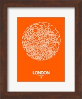 London Street Map Orange Fine Art Print